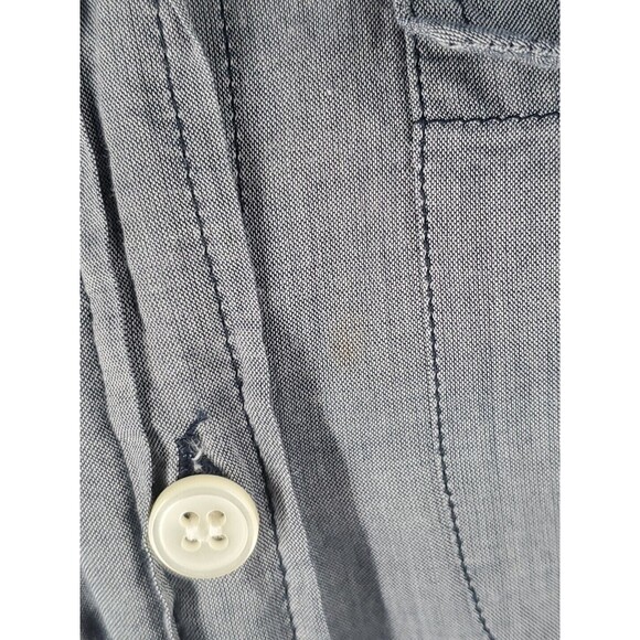 J. Crew Xs Button Front Shirt Chambray Lightweight Cotton Roll Tab Sleeve Blue - Picture 10 of 10